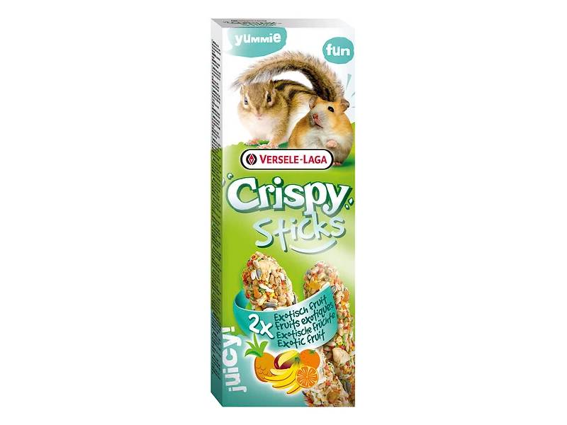 Versele Laga - Crispy Sticks Hamsters-Ecureuils Fruits Exotiques 2x55 gr - Imagen 2
