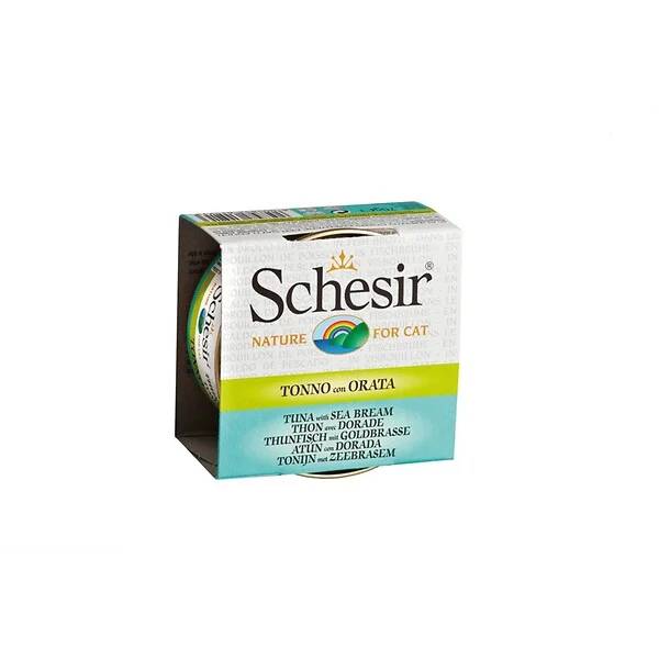 Boîte pour chat Bouillon Thon Daurade 70g - SCHESIR - Imagen 2