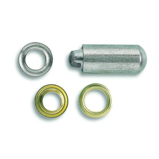 Oeillets laiton avec outil de pose Ø 10 mm blister 25 - CHAPUIS