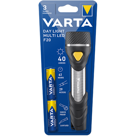 Lampe de poche multi LED aluminium caoutchouc VARTA - Image 1