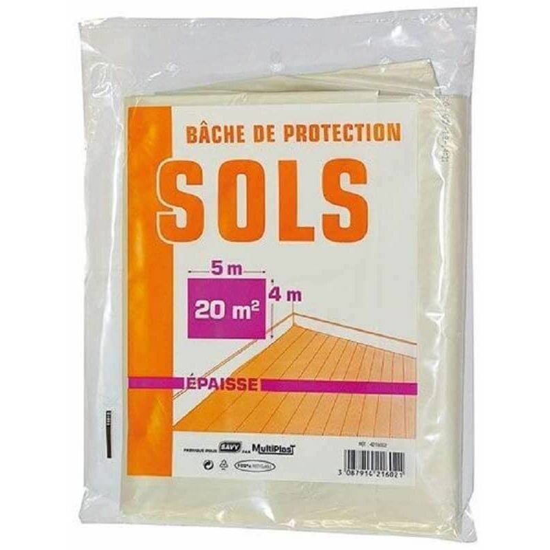 Bâche de protection Polyéthylène pour sol 4x5m - SAVY