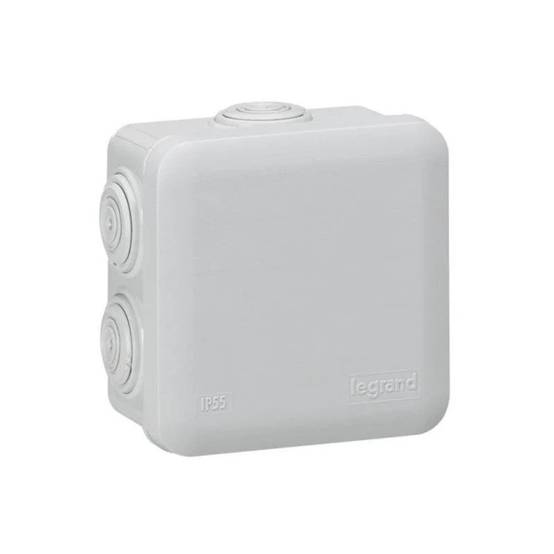 Boîte de dérivation carrée plastique gris L.80 x l.80 x H.45 mm - LEGRAND