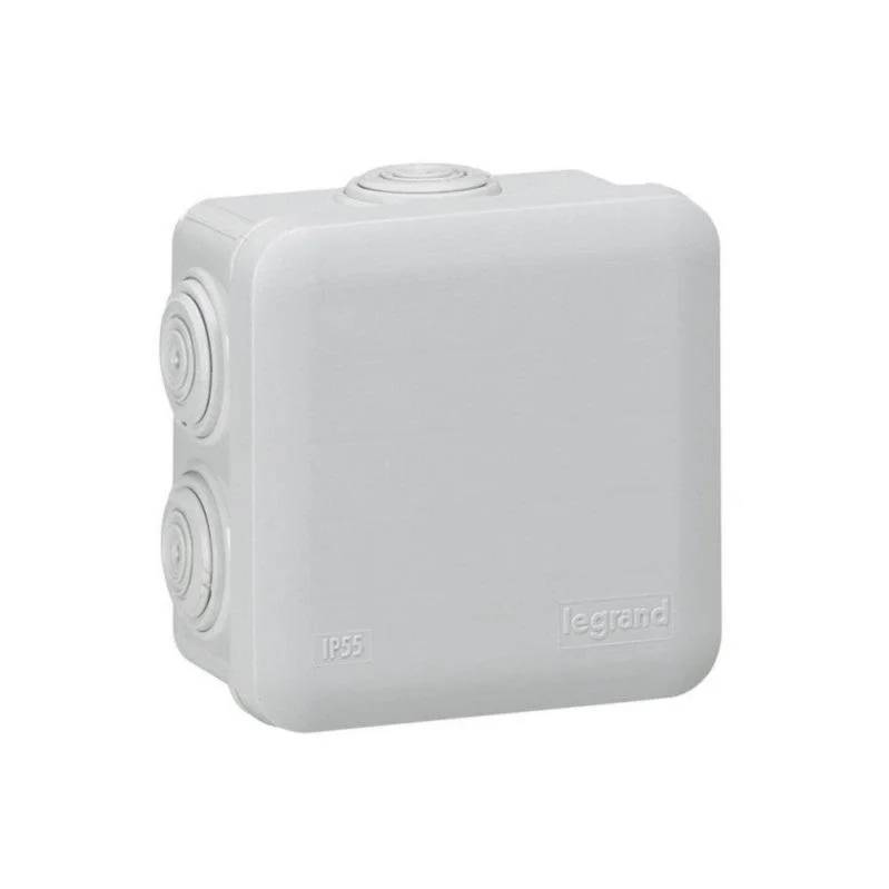 Boîte de dérivation carrée plastique gris L.80 x l.80 x H.45 mm - LEGRAND