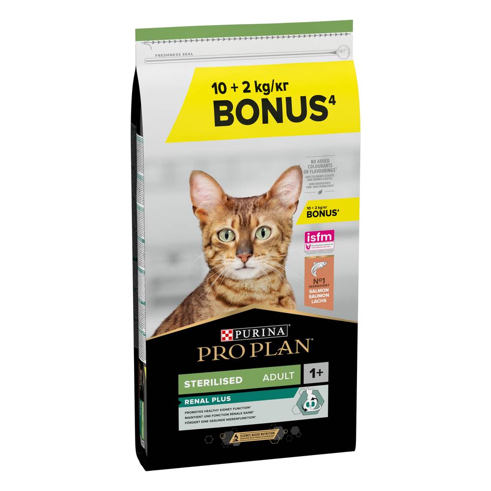 Purina Pro Plan - Croquettes chat Stérilisé Saumon 10kg + 2kg gratuits - PRO PLAN - Image 4