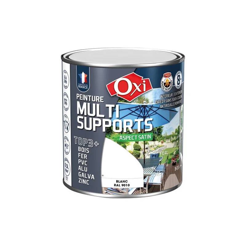 Peinture bois fer PVC satin 500ml blanc - OXI