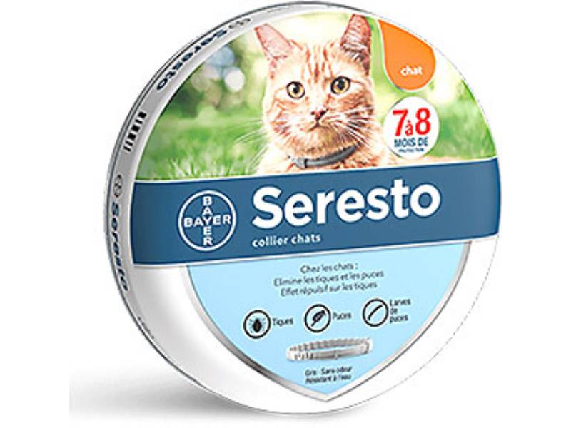 Seresto - Collier antiparasitaire pour chats gris - Seresto