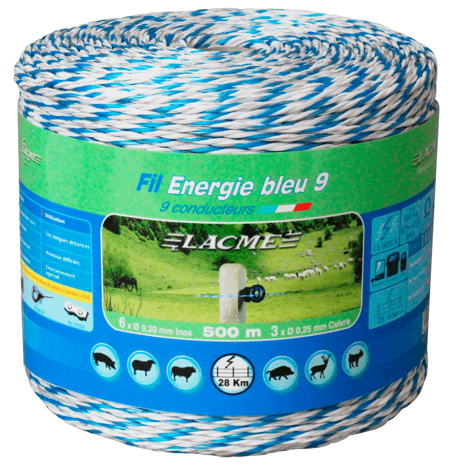 Lacme - Fil Energie bleu 9, 9 conducteurs - Bobine 500 m - Imagen 1