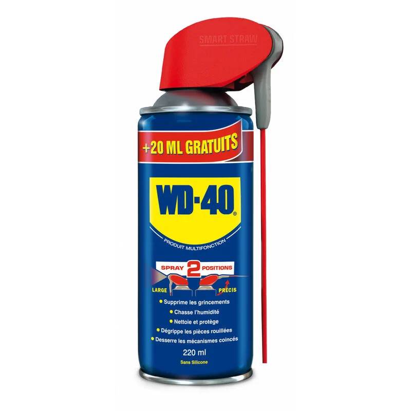 Aérosol Double Position 200 ml + 20 ml gratuits - WD 40