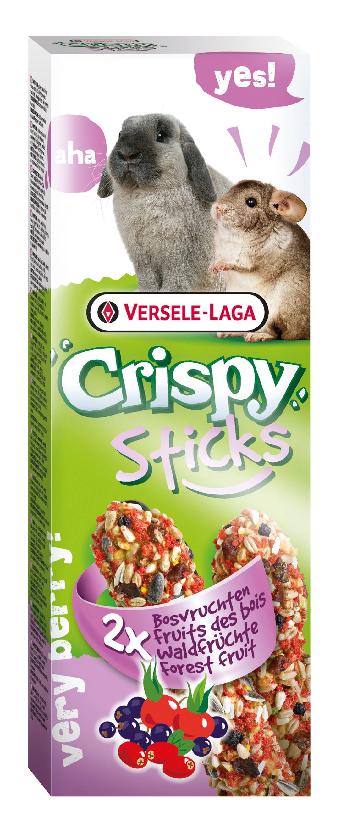 Versele Laga - Crispy Sticks Lapins-Chinchillas Fruits des Bois 2x55 gr - Imagen 1