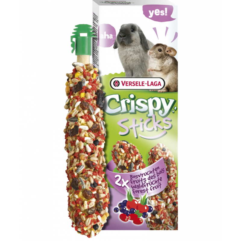 Versele Laga - Crispy Sticks Lapins-Chinchillas Fruits des Bois 2x55 gr - Imagen 2