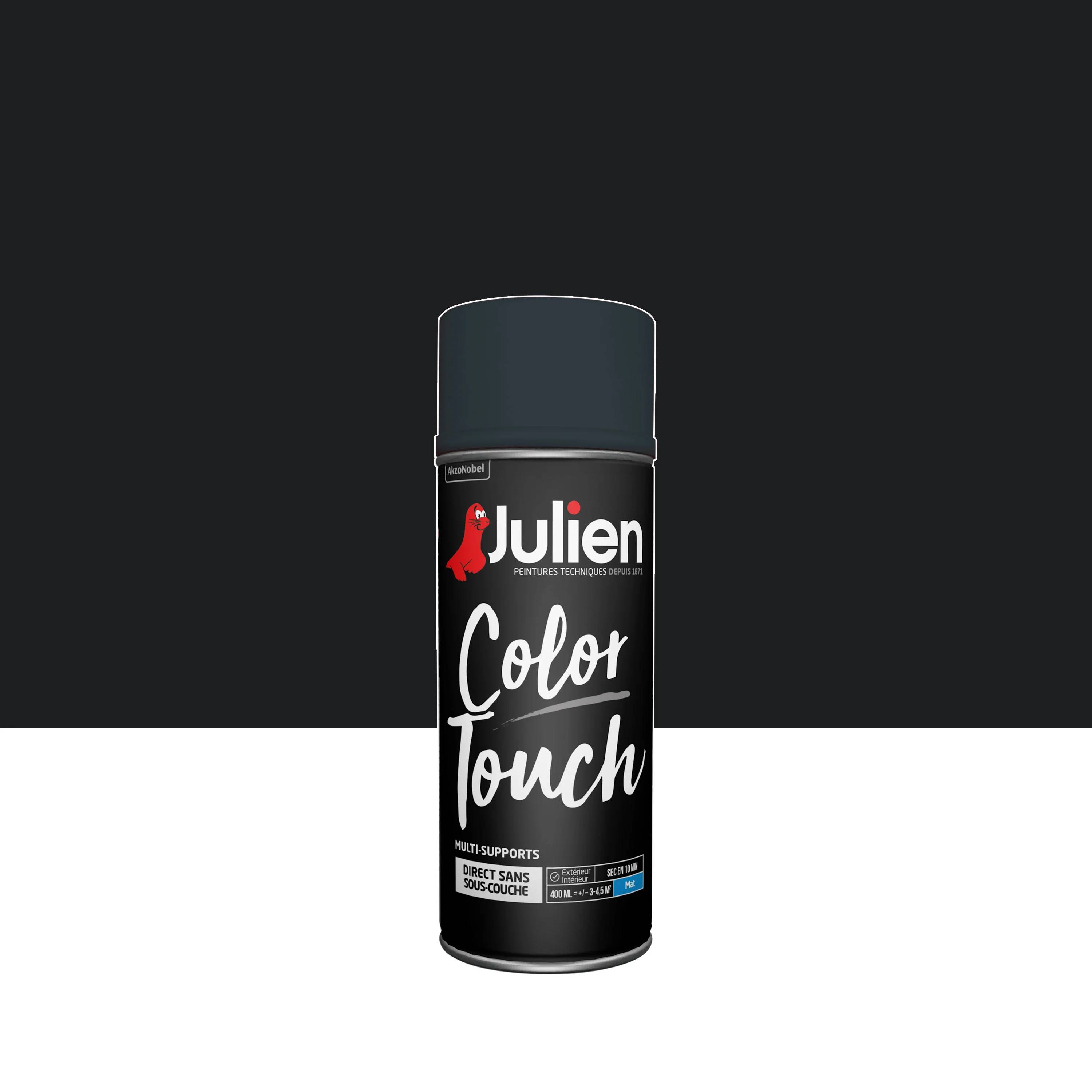 Peinture Aérosol Multi-supports Mat Noir 400 ml - JULIEN