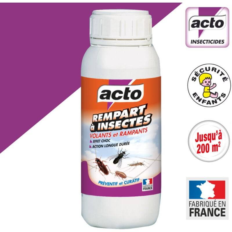 Insecticide concentré rempart à insectes plastique noir L.6.8 cm l.6.8 cm H.19.4 cm - Acto - Imagen 4