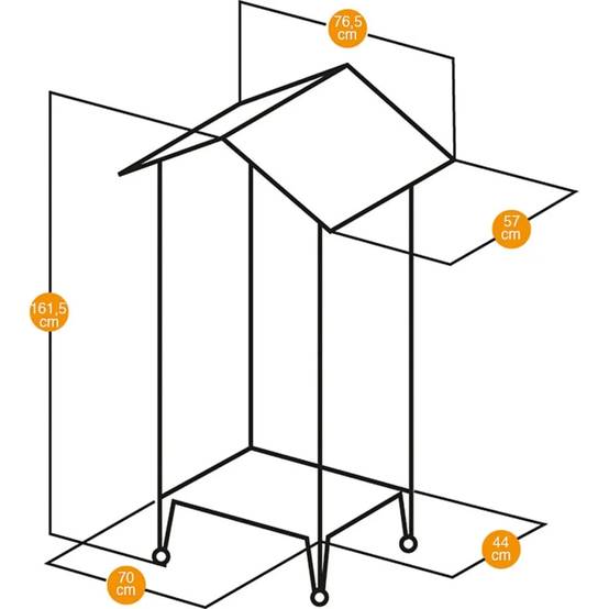 Cage à oiseaux et volière avec toit Nota plastique 76,5 x 57 x 161,5 cm FERPLAST - Image 1