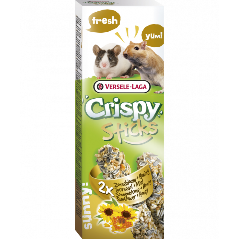 Friandise Cuite Gerbilles Souris Tournesol Miel 2x 55g CRISPY - Imagen 3