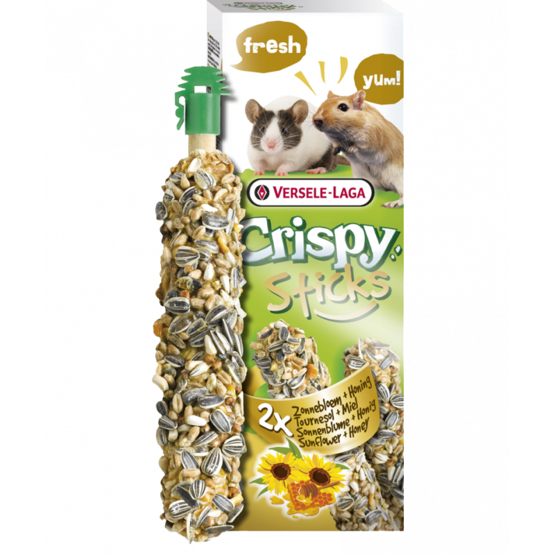 Friandise Cuite Gerbilles Souris Tournesol Miel 2x 55g CRISPY - Imagen 2