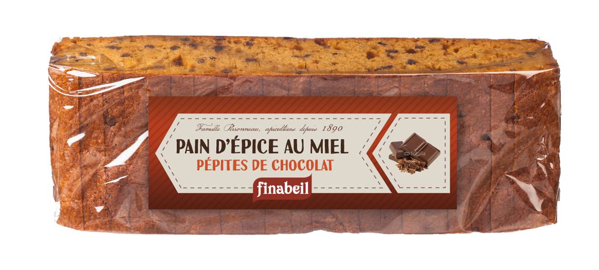 Finabeil - Pan de especias rebanado con chispas de chocolate 300 g - Finabeil - Imagen 1