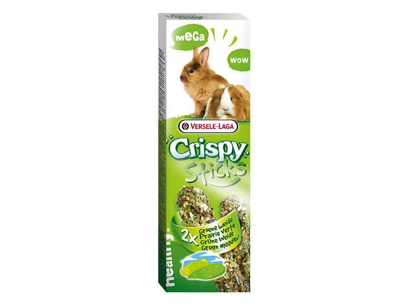 Versele Laga - Crispy Mega Sticks Lapins-Cochon d'inde Prairie Verte 2x70 gr - Imagen 2