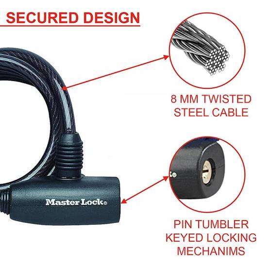Câble antivol à clé - MASTER LOCK - Image 5