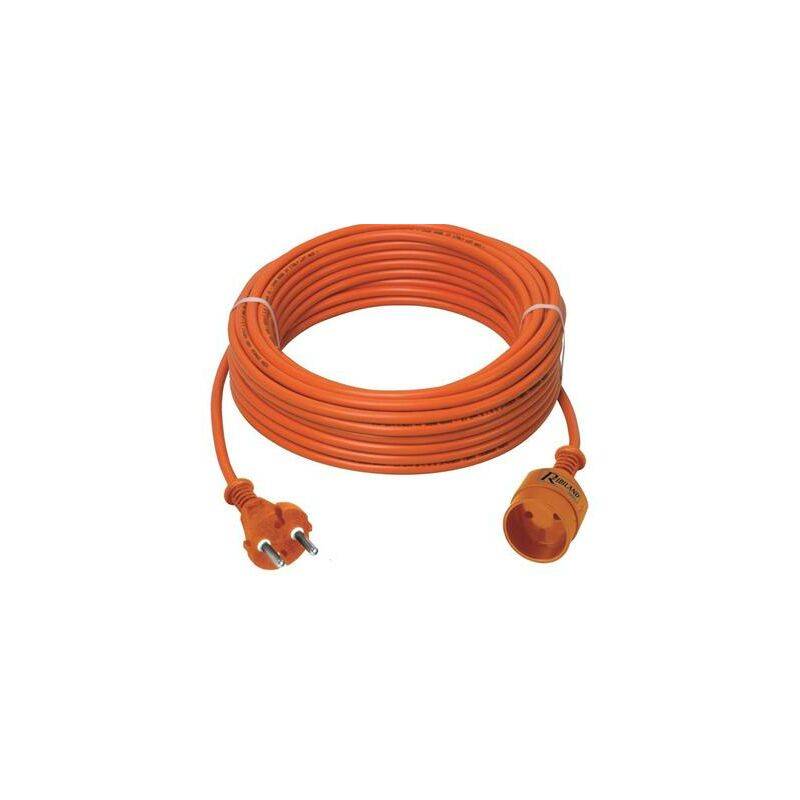 Prolongateur électrique jardin câble HO5VV-F 2G1.5 orange L.20 m - Ribimex - Imagen 3