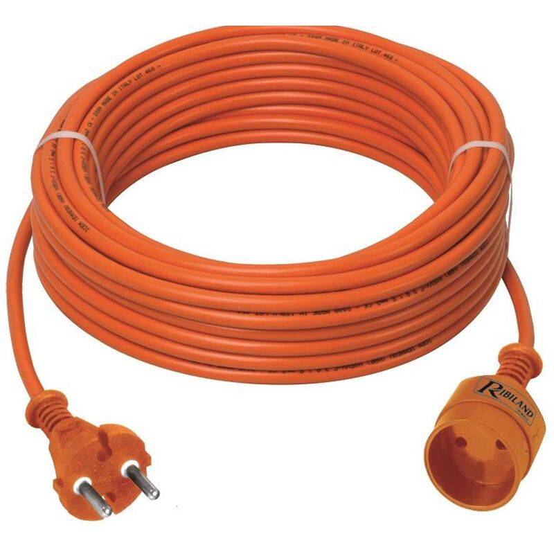 Prolongateur électrique jardin câble HO5VV-F 2G1.5 orange L.20 m - Ribimex - Imagen 4