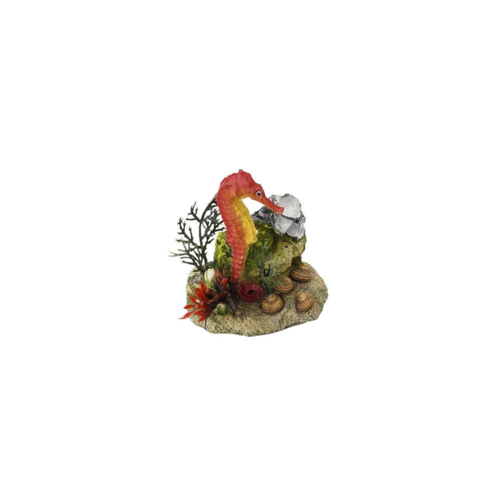 Décoration d'aquarium Hippocampe avec plantes L10,5xl6xH9 cm – EUROPET