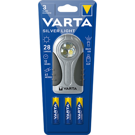 Lampe torche LED Silver Light 3 AAA incluses VARTA - Image 1