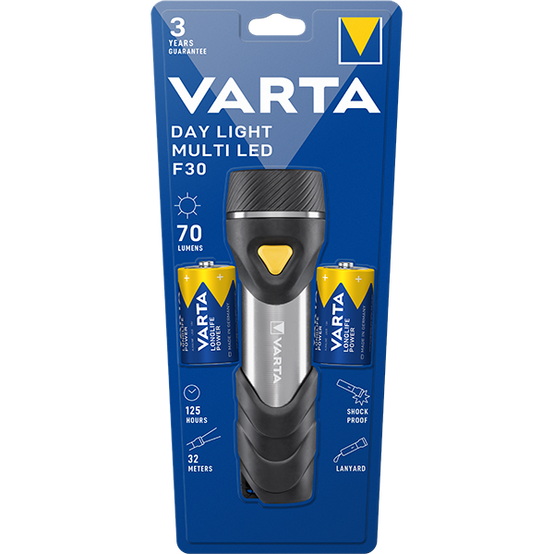 Torche 14 LED Aluminium Blanc 32 m 70 lm - VARTA - Image 1