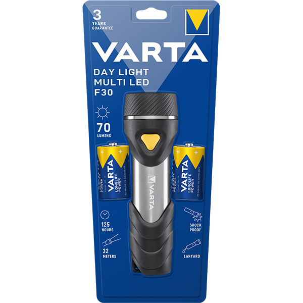 Torche 14 LED Aluminium Blanc 32 m 70 lm - VARTA - Imagen 1