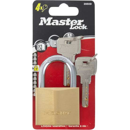 Cadenas à Clé Laiton Massif 50 mm Anse Acier 30 mm - MASTER LOCK - Image 5