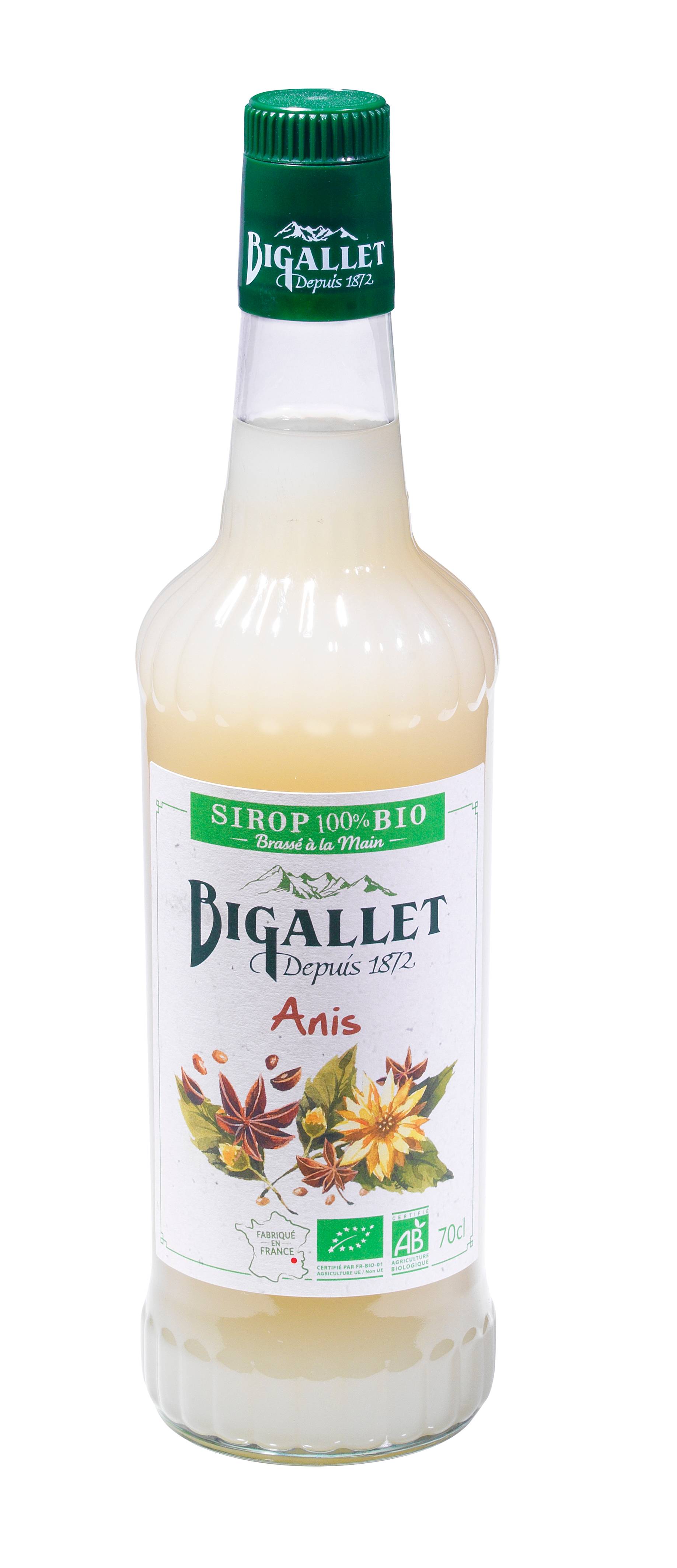 Bigallet - Sirop d'anis BIO 70 cl - Bigallet