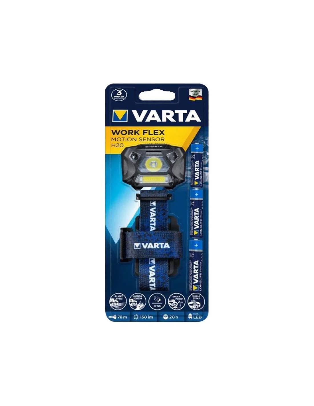 Lampe frontale détection de mouvement 8 niveaux IP54 - VARTA - Image 5