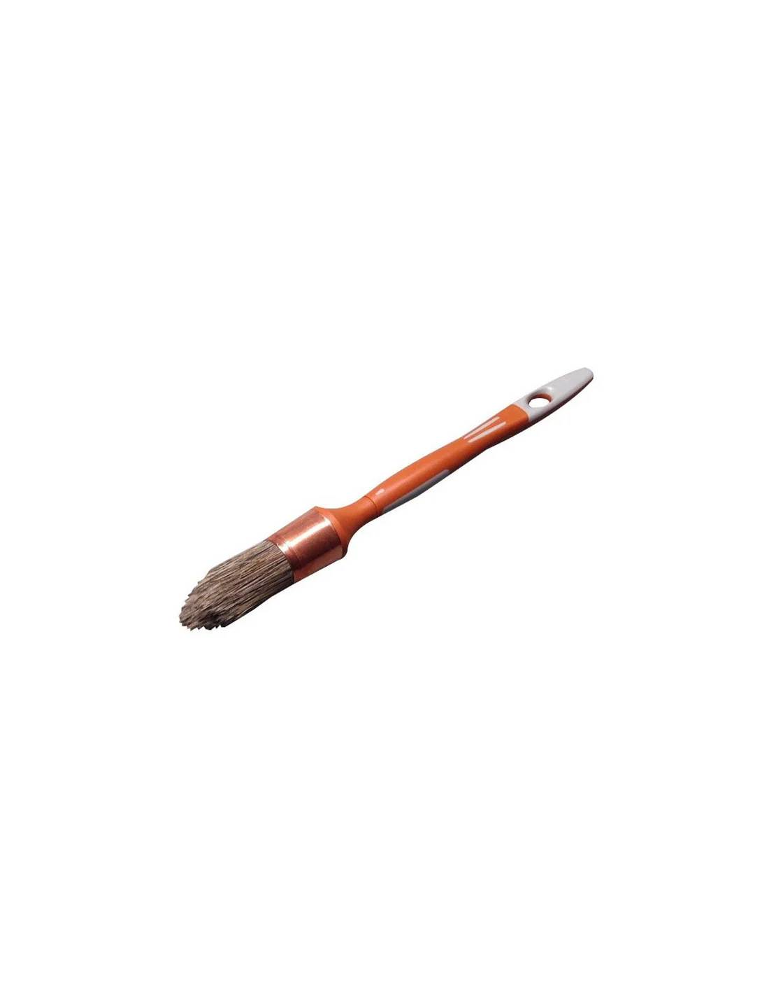 Brosse à réchampir fibres mélange brun manche bi-injection virole cuivrée - SAVY