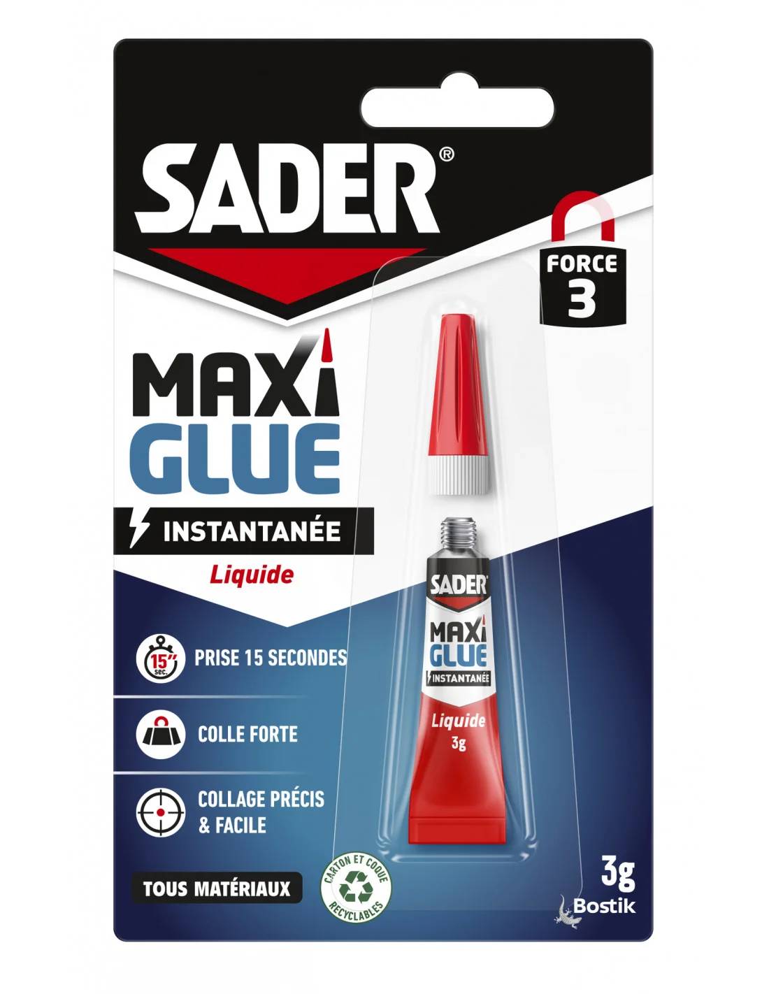 Colle Liquide Maxi Glue 3g - SADER - Image 1