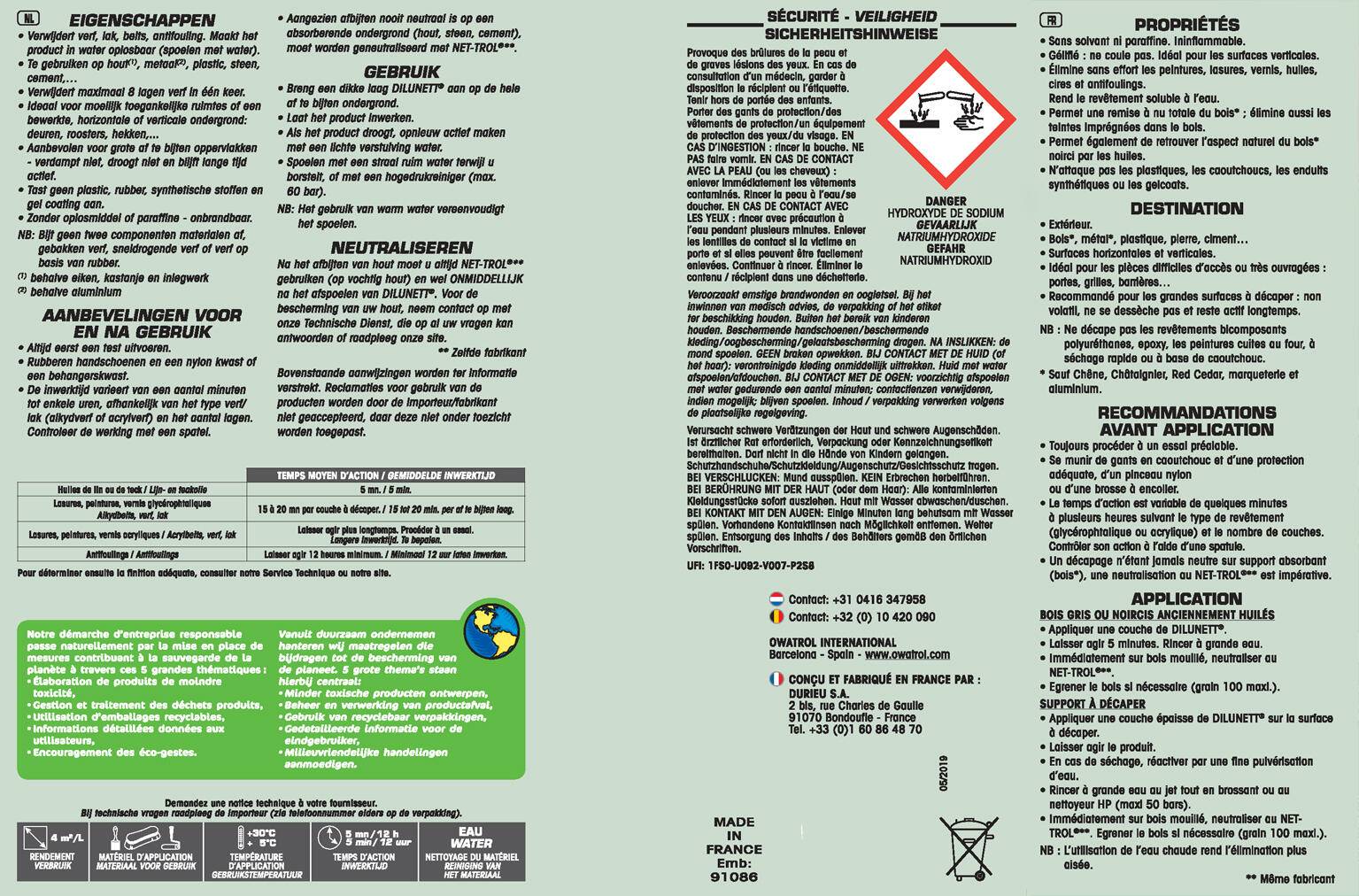 Gel décapant à l'eau 1L - OWATROL - Image 4