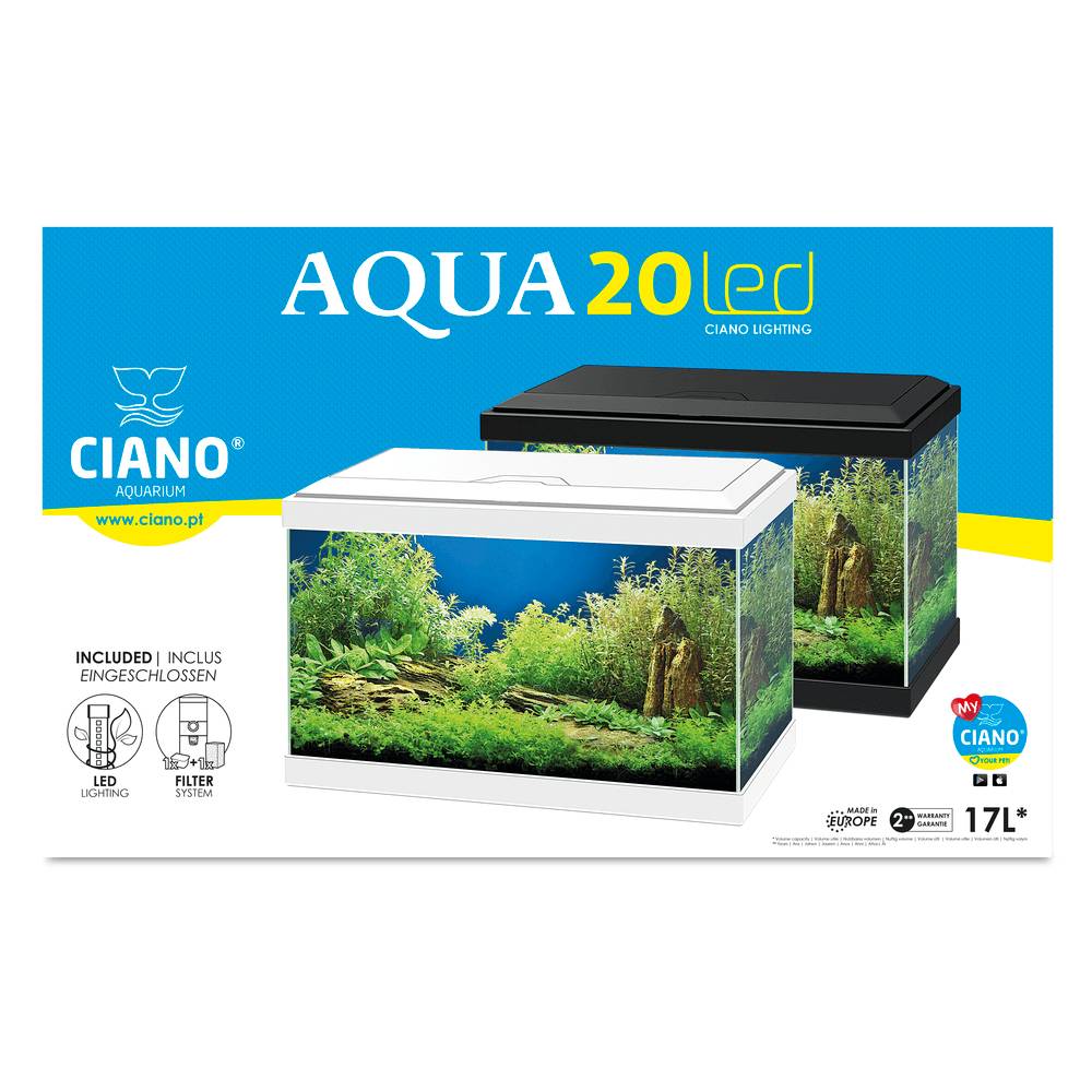 Acuario Aqua 20 Light Blanco L.40 x l.20 x H.26 cm - CIANO - Imagen 4
