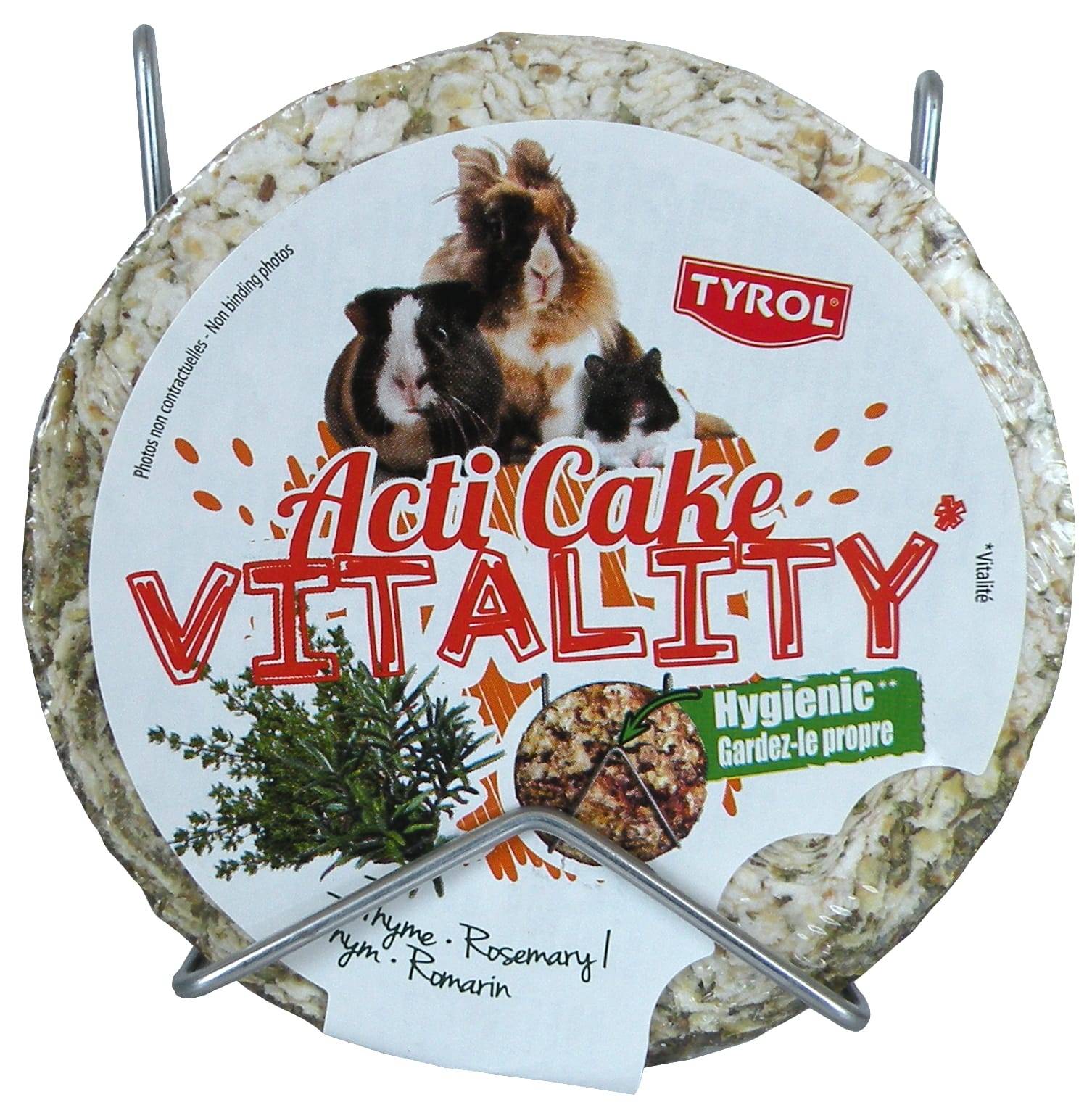 TYROL Palet Comprimido Acti'Cake Vitality. Roedores, Conejos. 100G