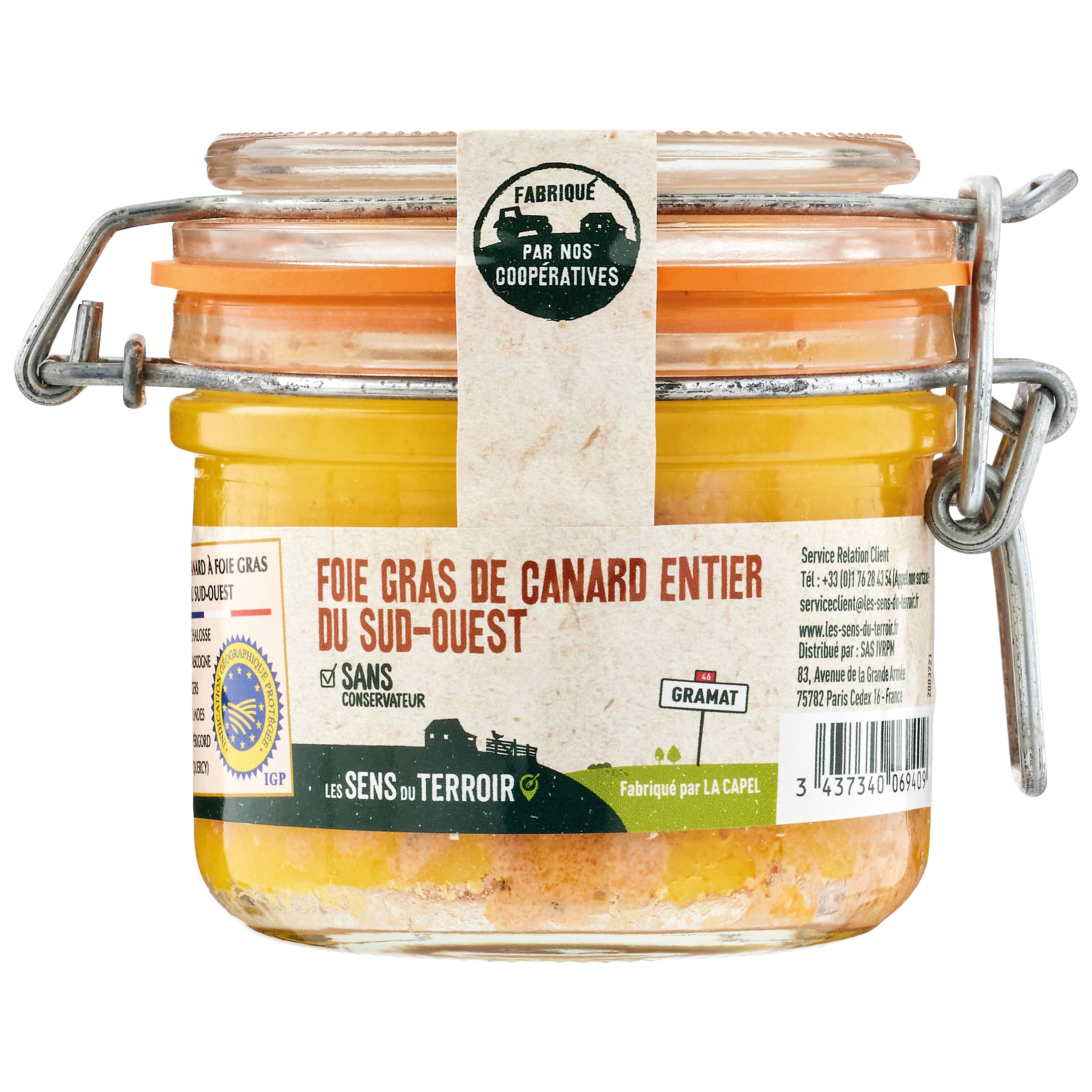 Les Sens du Terroir - Foie gras de pato del Suroeste IGP 180 g - Les Sens du Terroir