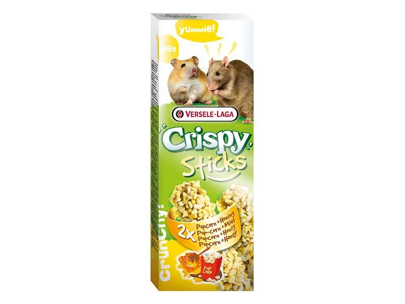 Versele Laga - Crispy Sticks Hamster-Rat Popcorn-Miel 2x55 gr - Imagen 6