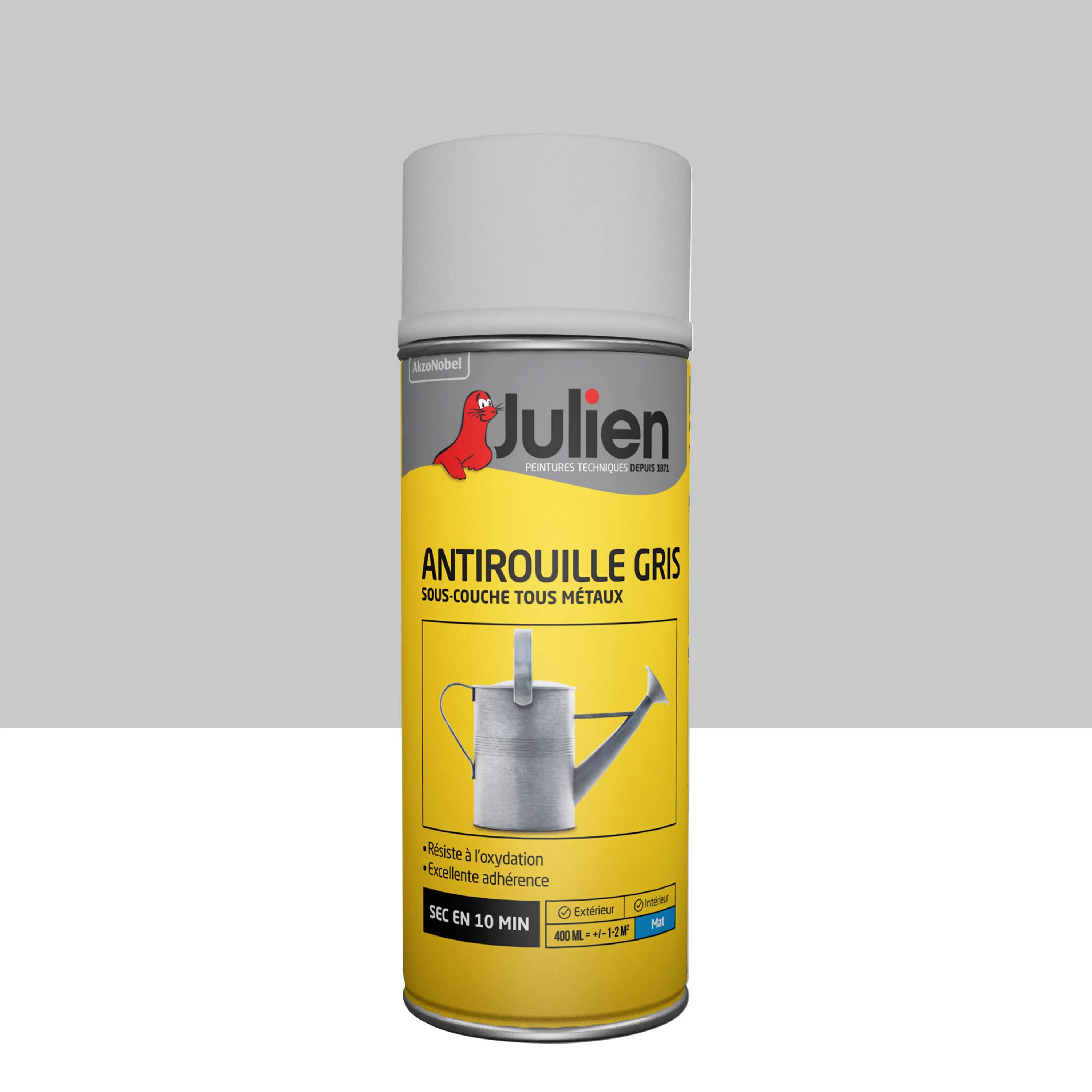 Antirouille gris aérosol 400 ml JULIEN