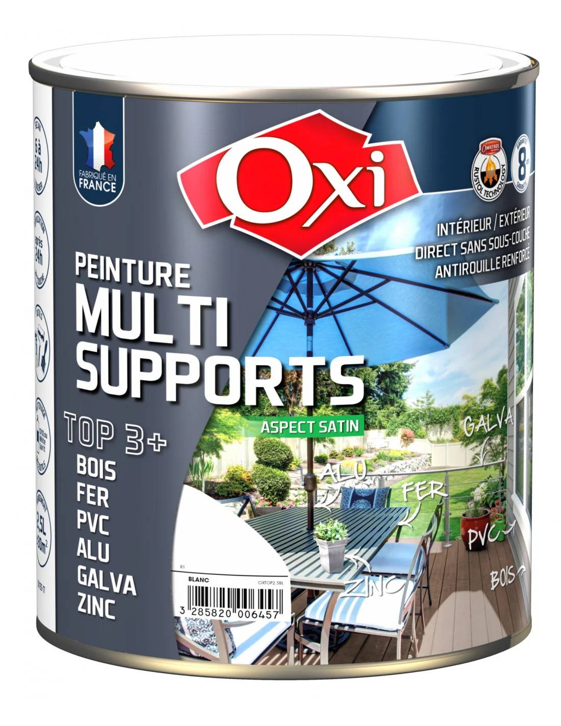 Peinture multi-supports noir ral 9005 satin 0,5L – DURIEU - Image 2