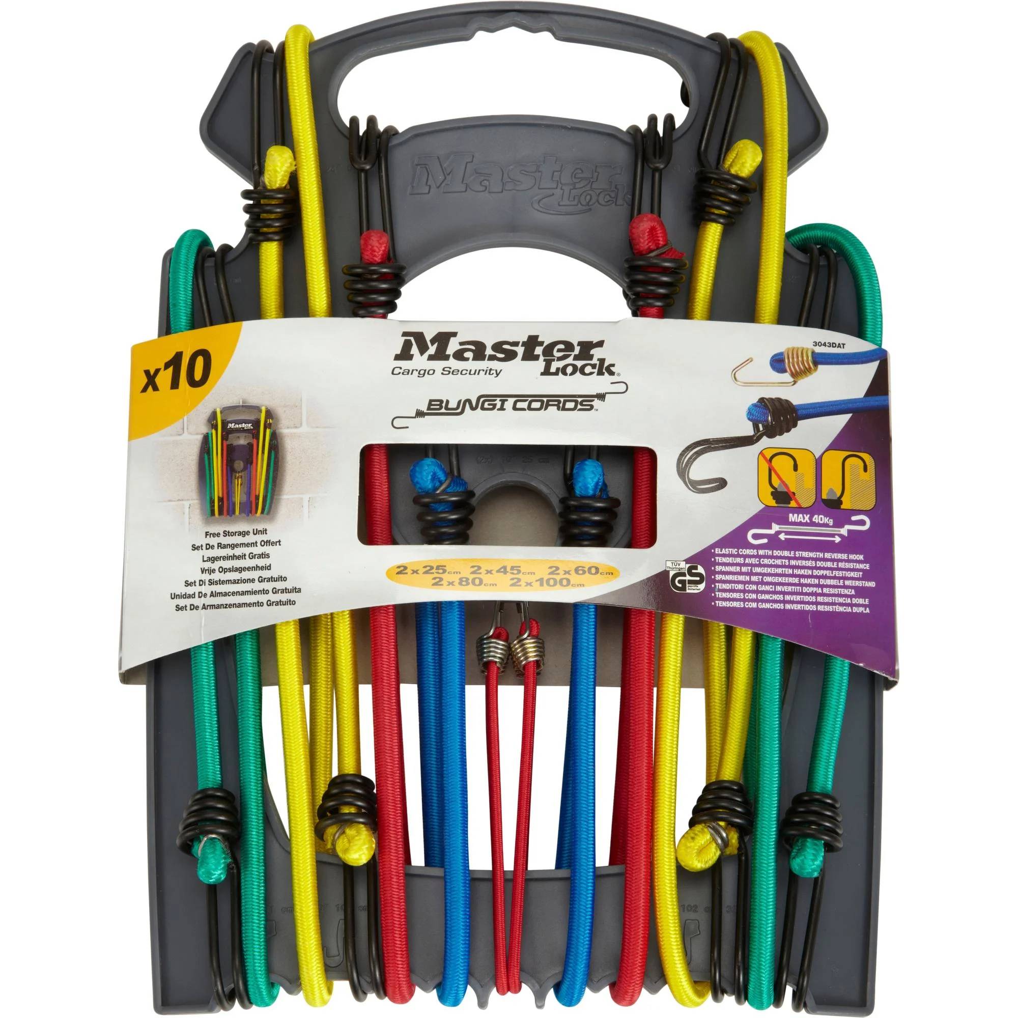 Lot de 10 sandows crochet métal MASTERLOCK