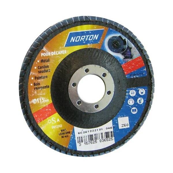 Disco de láminas Decapado Metal Madera Ø 115 mm Grano 40 – NORTON - Imagen 2