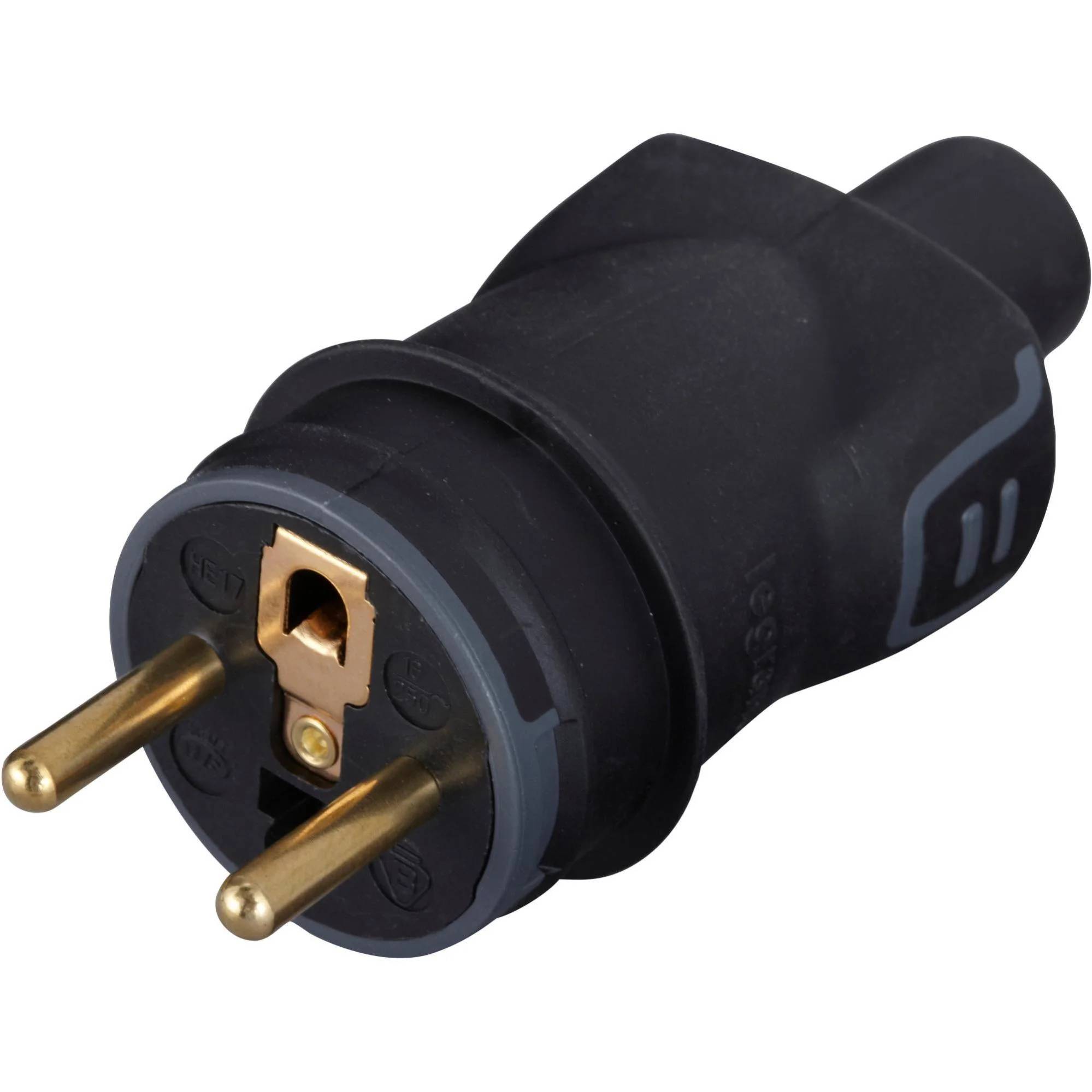 Fiche électrique mâle 2 pôles + terre 16 A - LEGRAND