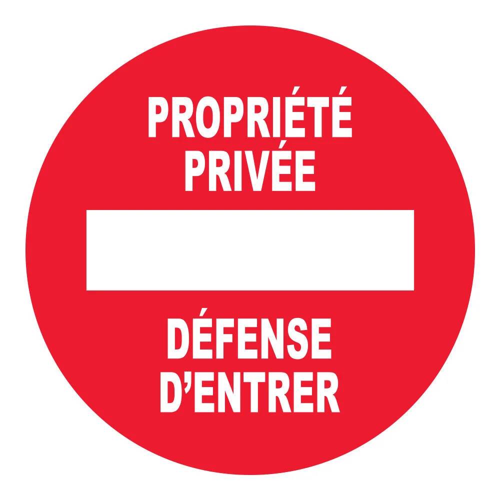 Disque propriété privée NOVAP