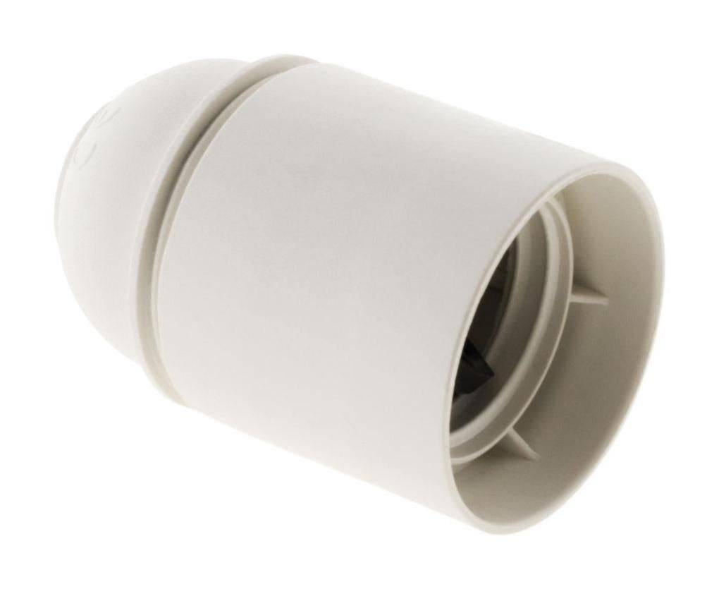 Douille E27 thermoplastique lisse blanc HBF - Image 3