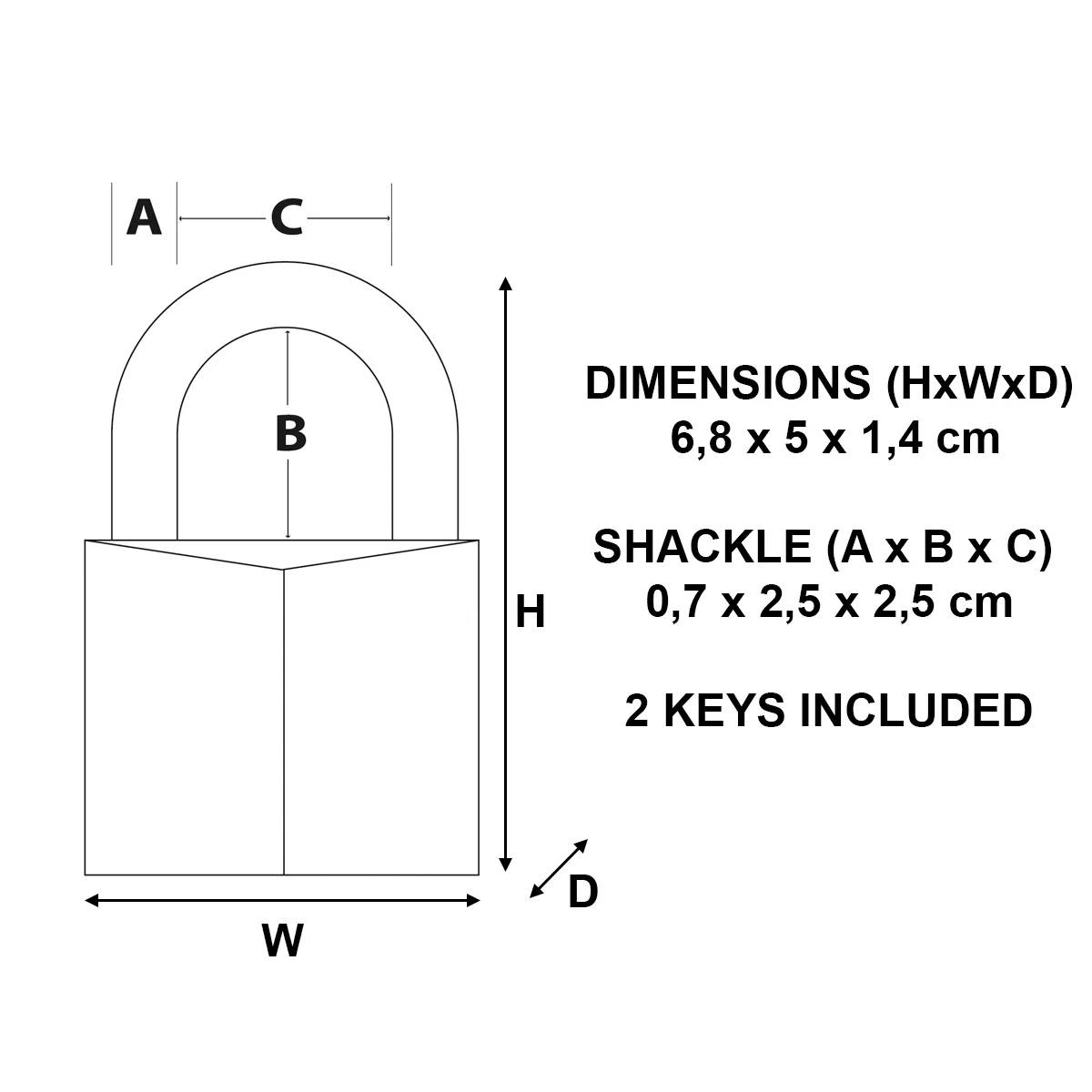 Cadenas laiton massif argenté 50 mm - MASTER LOCK - Image 4
