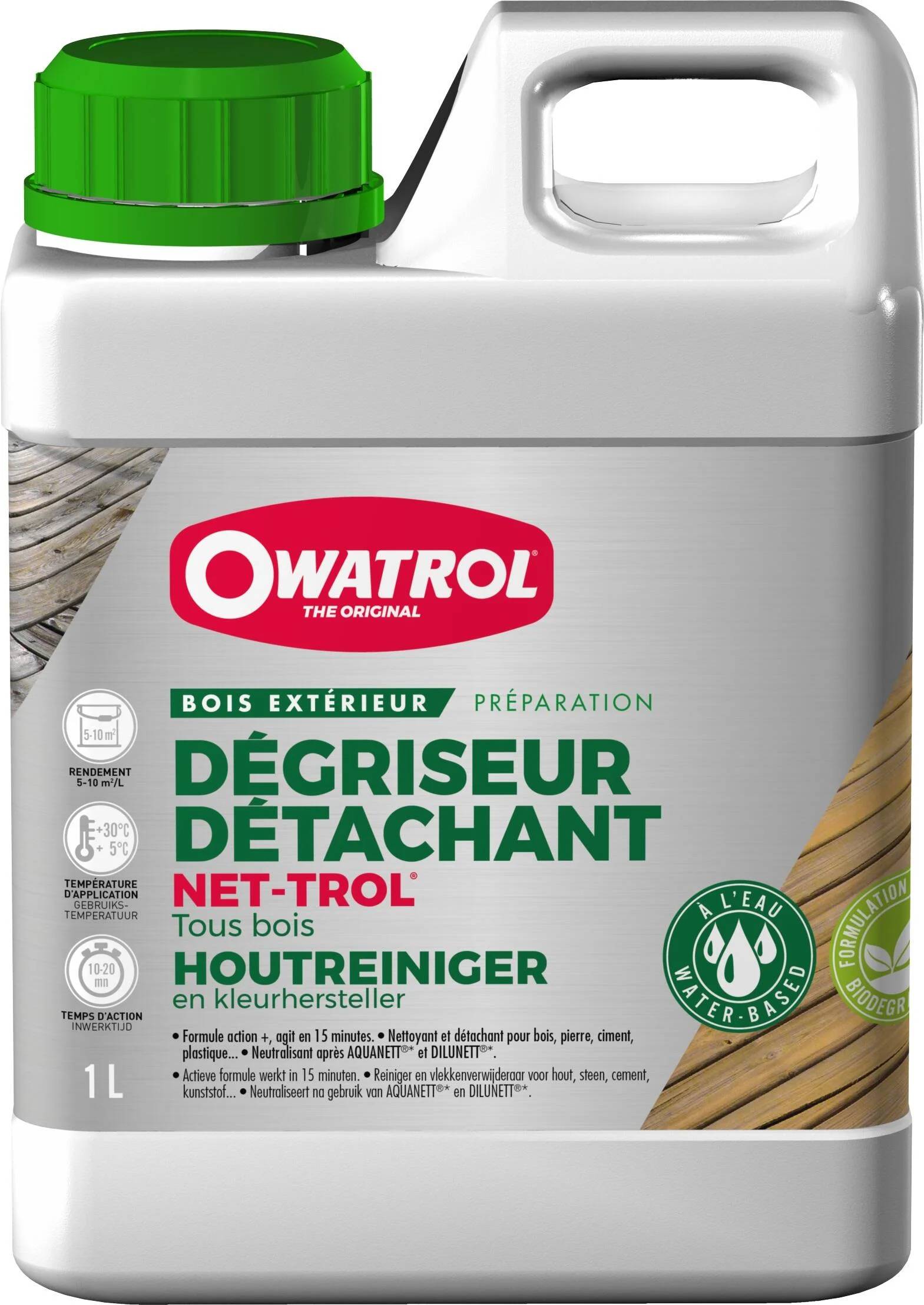 Dégriseur détachant Gel Bois Incolore 1 l - OWATROL - Image 3