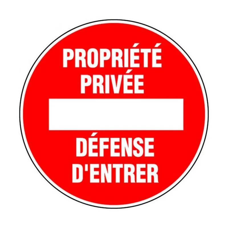 Disque interdiction PVC Propriété Privée Ø 18 cm – NOVAP