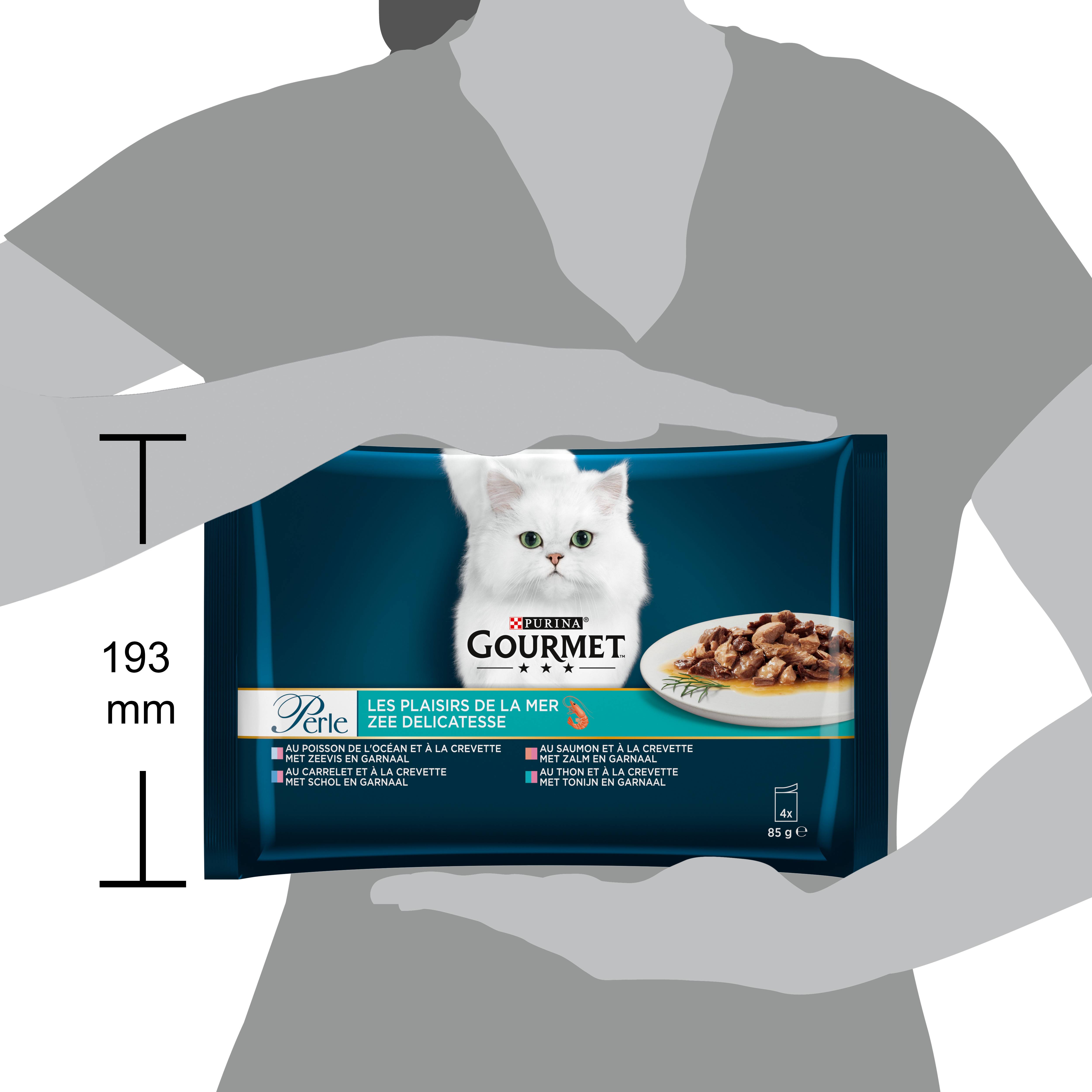 Purina Gourmet - Sachets chat Les Plaisirs de la Mer Carrelet-Thon-Saumon 4x85g - GOURMET - Image 6