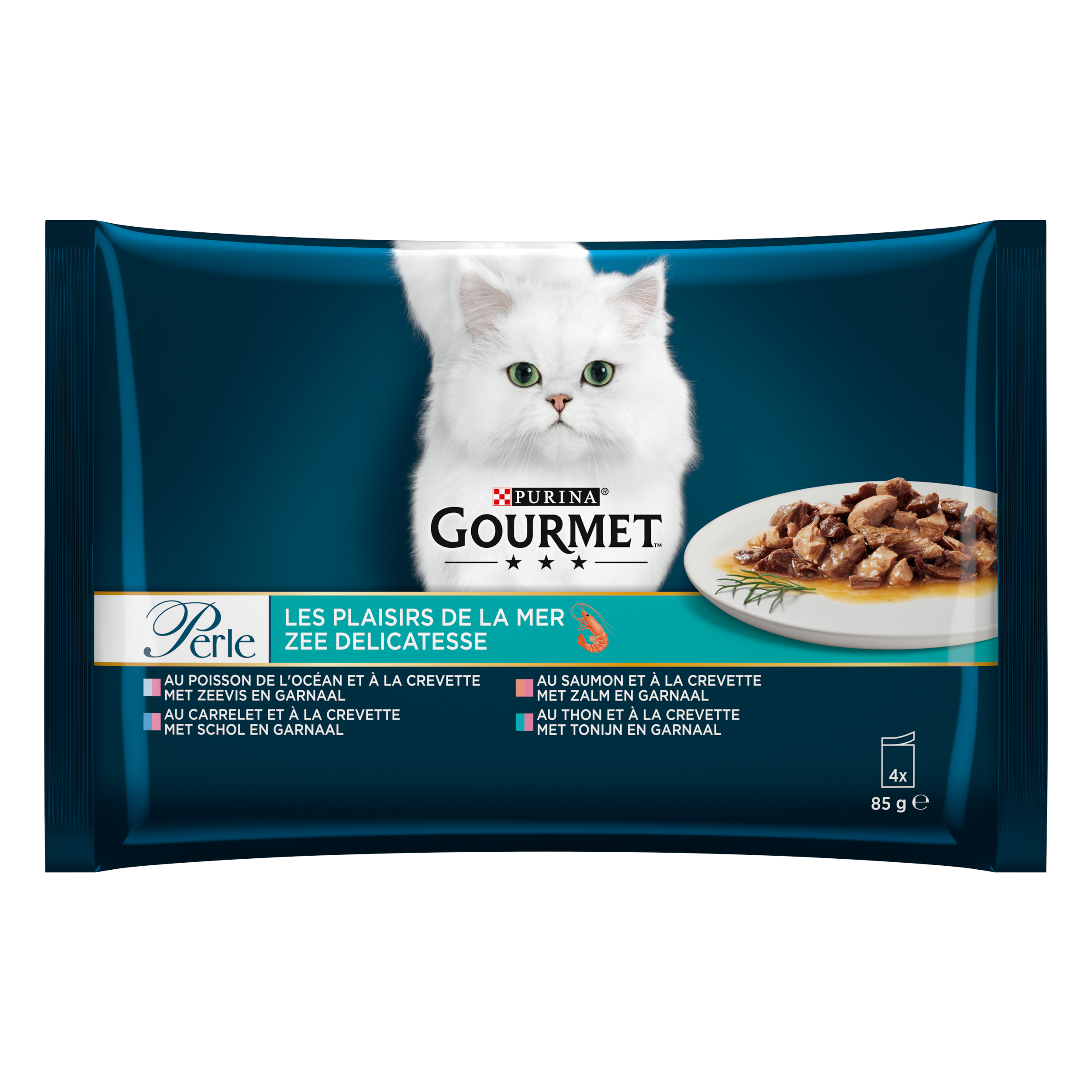 Purina Gourmet - Sachets chat Les Plaisirs de la Mer Carrelet-Thon-Saumon 4x85g - GOURMET - Image 7